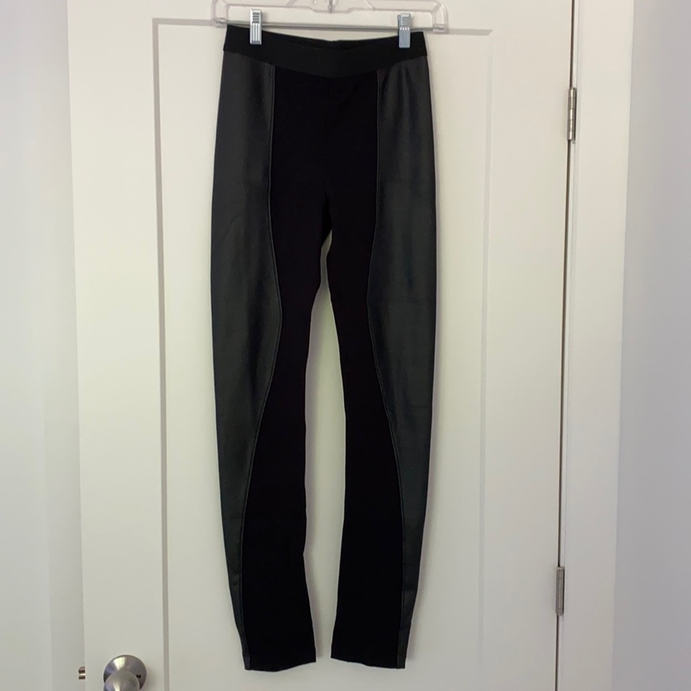 BCBG faux leather leggings
